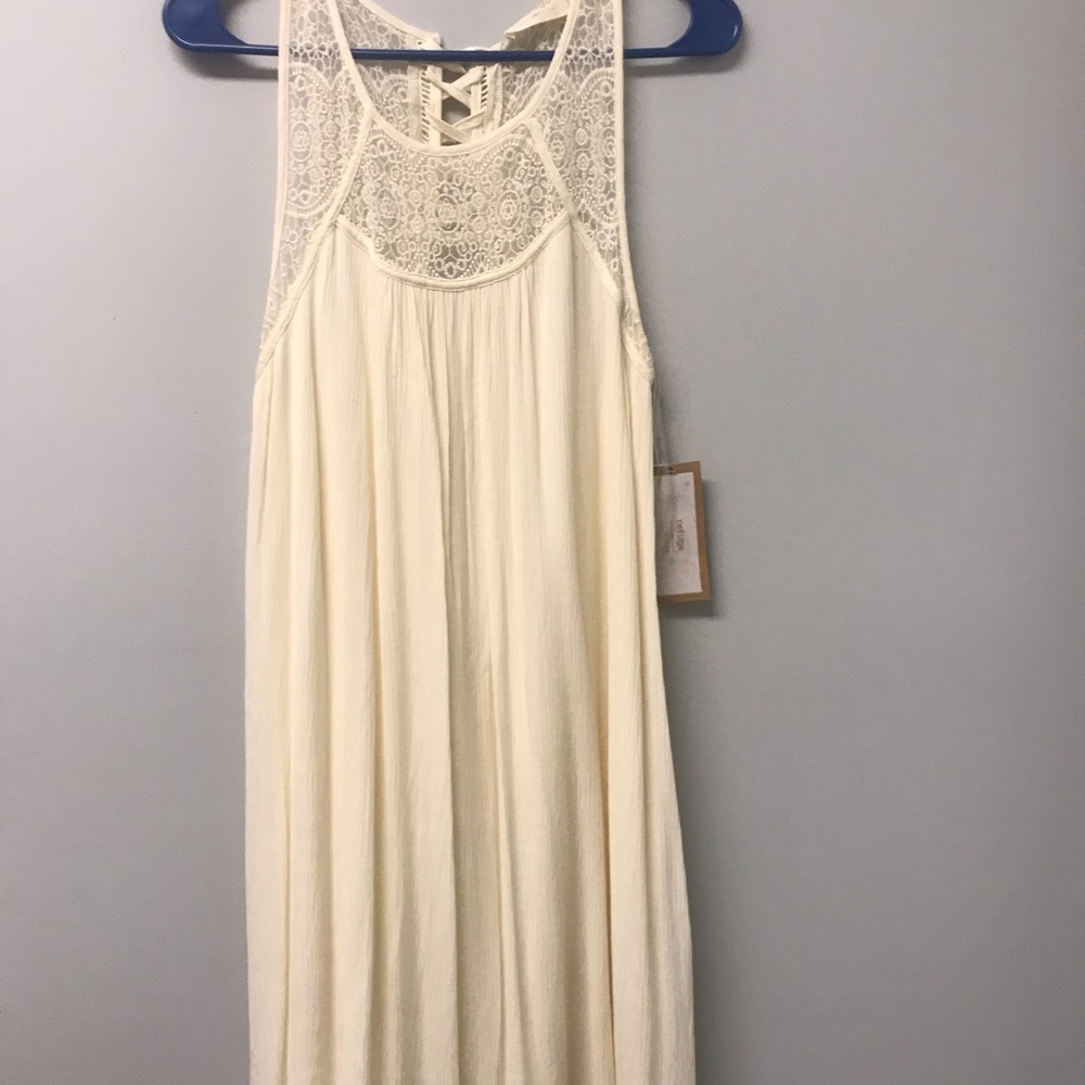 Cream dress! Laces up in back!